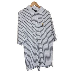 FootJoy Bali Hai Black & White Striped Polo Shirt - XL